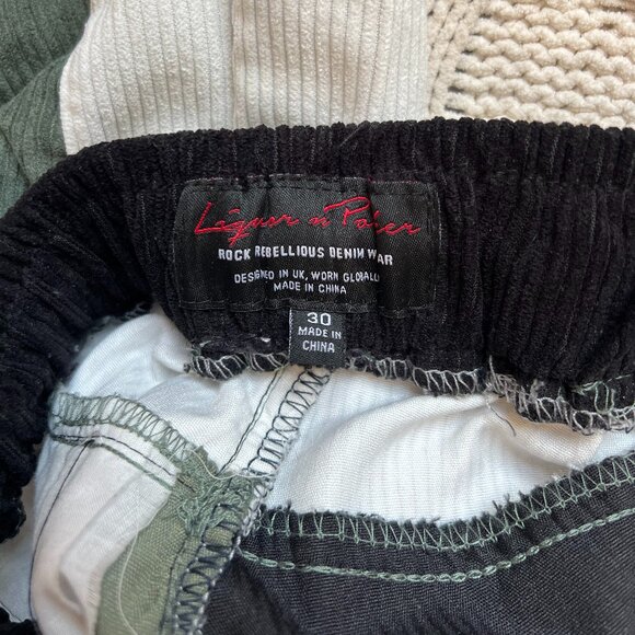Colorblock Corduroy Straight Leg Joggers - Picture 8 of 8